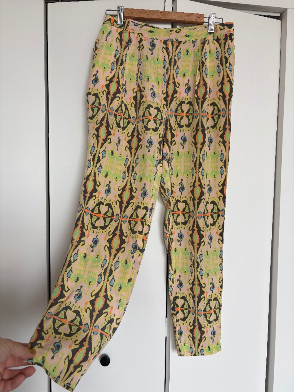 Silk multicolor Tibi pants